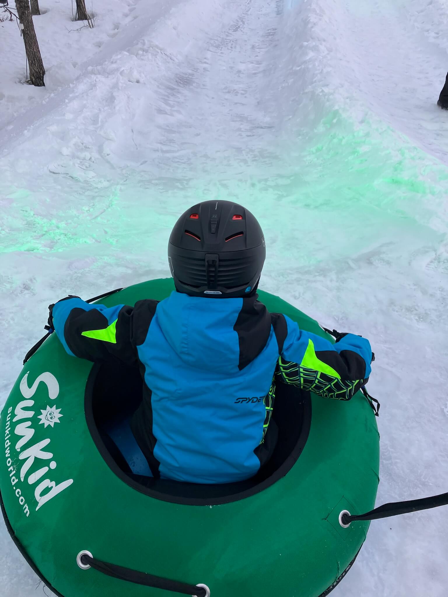 Snow tubing at Ice Karting Levi
